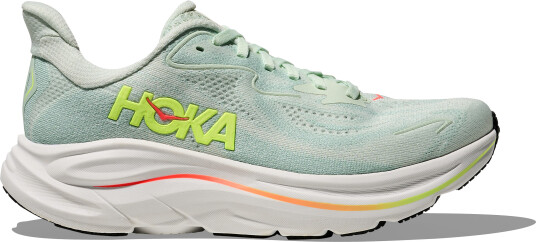 Hoka Women"s Clifton 10 Wide Sea Glass/Neon Flame 36 2/3 Hoka Women"s Clifton 10 Wide Sea Glass/Neon Flame 36 2/3
