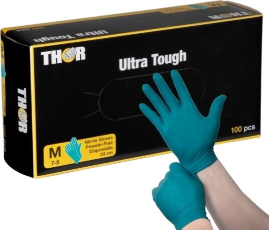 Engangshandske Thor Ultra Tough M Grøn Nitril Engangshandske Thor Ultra Tough M Grøn Nitril