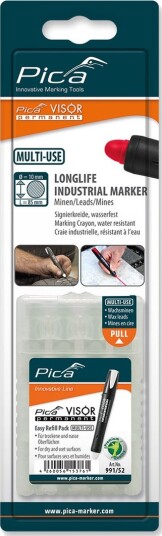 Pica Visor Refill Oljekrittstift Vannfast Hvit