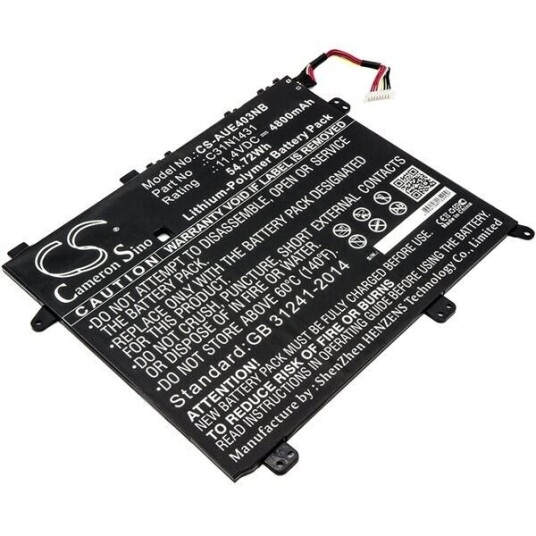 Asus E403 batteri (4800 mAh 11.4 V, Sort)