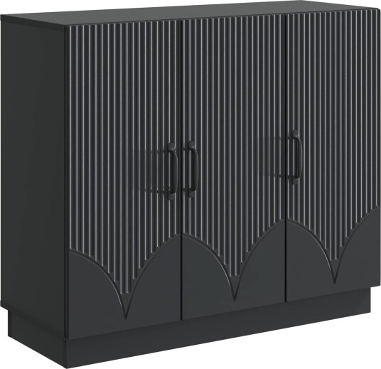 Serviesskap Svart 89 x 34,5 x 77 cm Konstruert tre Serviesskap Svart 89 x 34,5 x 77 cm Konstruert tre
