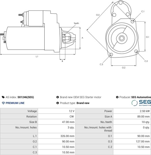 AS-PL S01246(SEG) Starter