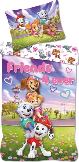 Licens Paw Patrol sengetøy 100% bomull Barnesengetøy 140x200 cm Friends 4 ever