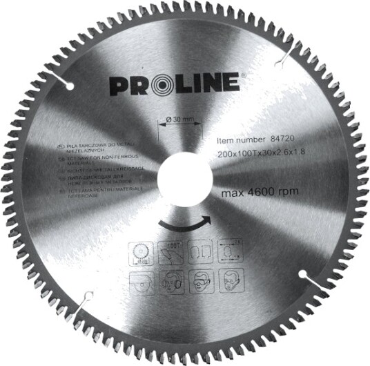 Pila Diskinis Pjuklas Spalvotiesiems Metalams 205*100T*30/20/16Mm Proline Pila Diskinis Pjuklas Spalvotiesiems Metalams 205*100T*30/20/16Mm Proline
