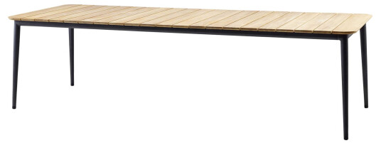 Cane-line Core spisebord Lava grey/teak 274 x 90 cm Grå Cane-line Core spisebord Lava grey/teak 274 x 90 cm Grå