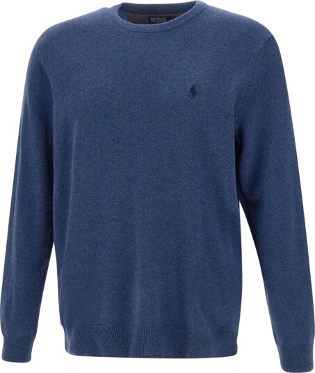 Polo Ralph Lauren Wool Crewneck Sweater   BLUE BORAGE HEATH   S