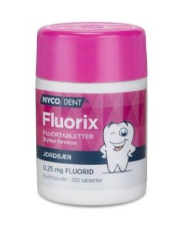 Nycodent fluorix 0,25mg m/jordbær