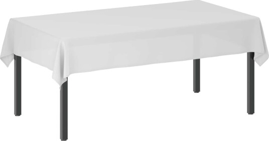 vidaXL Bordduk 5 stk. Rektangulær Hvit 110 x 180 cm Polyester