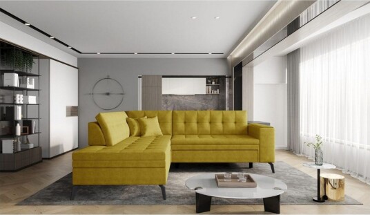 Seksjon Eltap Lanvin 260x210x93 cm Gojo 45 Gul Venstre
