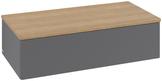 Villeroy & Boch Villeroy & Boch Antao Sideskap 100x50x26,8 cm u/lys Antrasitt/Eik Villeroy & Boch Villeroy & Boch Antao Sideskap 100x50x26,8 cm u/lys Antrasitt/Eik