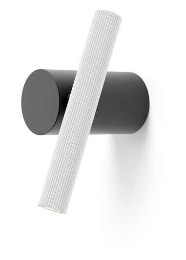 Luceplan - Doi Vegglampe 3000K Black/Ribbed White