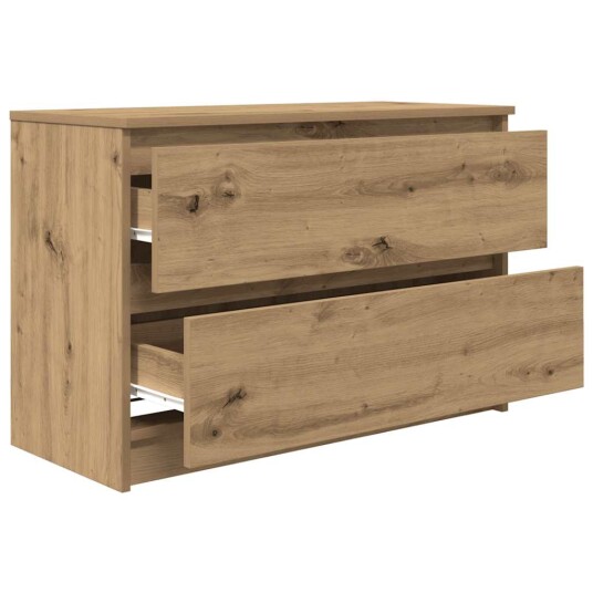 TV benk artisan eik 80x35x54 cm konstruert tre