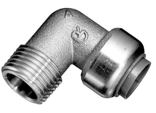 Roth vinkel 22 x 3/4" nippel, innstikksfester i rustfritt stål