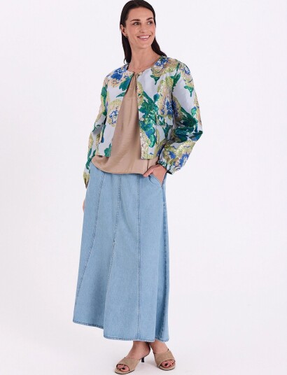 FREE/QUENT Fqmilo Skirt Blue M FREE/QUENT Fqmilo Skirt Blue M