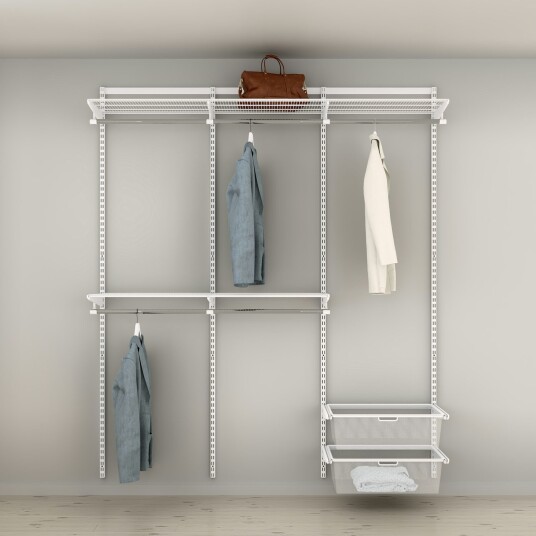 Innredningsløsning Elfa Garderobe Nr 16 Hvit B: 1855 mm