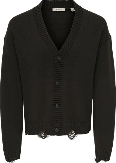 ONLY & SONS Onstune Ds Crop Cardigan Knit   Brown   XS