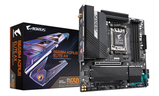 Gigabyte B650M AORUS ELITE AX Micro-ATX Hovedkort med AMD AM5 og DDR5 RAM Gigabyte B650M AORUS ELITE AX Micro-ATX Hovedkort med AMD AM5 og DDR5 RAM