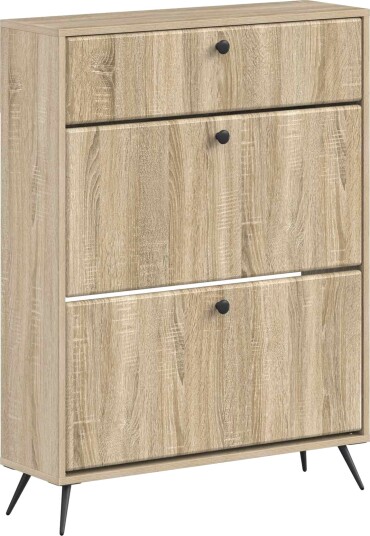 vidaXL Sko Skap BREDA 78 x 24 x 103 cm Konstruert tre Sonoma eik