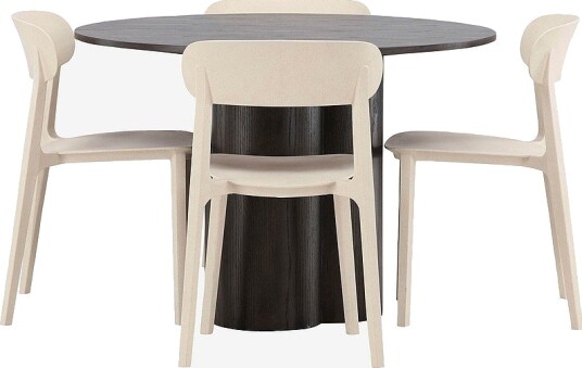 Venture Home Spisegruppe Olivia med 4 stk stoler Åstol Brun Venture Home Spisegruppe Olivia med 4 stk stoler Åstol Brun