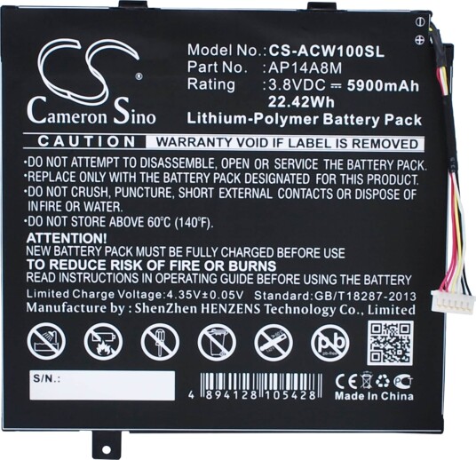 Batteri til Acer A3-A20FHD etc
