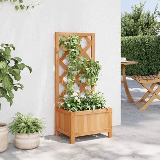 Plantekasse med espalier brun heltre gran