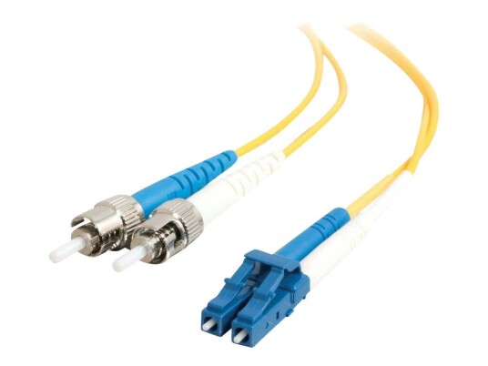 C2G LC-ST 9/125 OS1 Duplex Singlemode PVC Fiber Optic Cable (LSZH) - koblingskabel - 1 m - gul