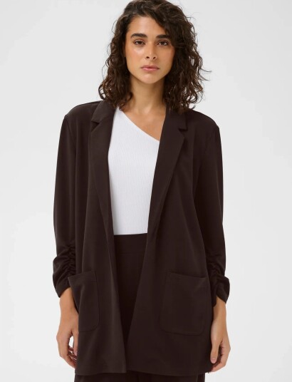 Kaffe Kaphoebe 3/4 Sleeve Blazer Brown XL