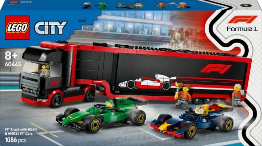 LEGO City 60445 F1-trailer med F1 RB20 og AMR24 LEGO City 60445 F1-trailer med F1 RB20 og AMR24