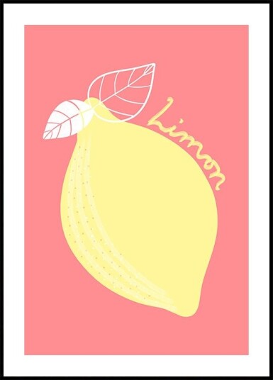 Yellow Citrus Charm Plakat / 40x50cm
