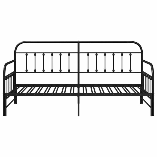Sovesofa med sovesoffa Svart 100x190 cm Stål