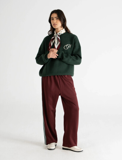 Prohibited Initial Knit Sweater - Green - L Prohibited Initial Knit Sweater - Green - L