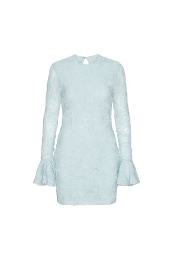 Rotate Mesh Frill Mini Dress Kjole Lyseblå 40 Rotate Mesh Frill Mini Dress Kjole Lyseblå 40