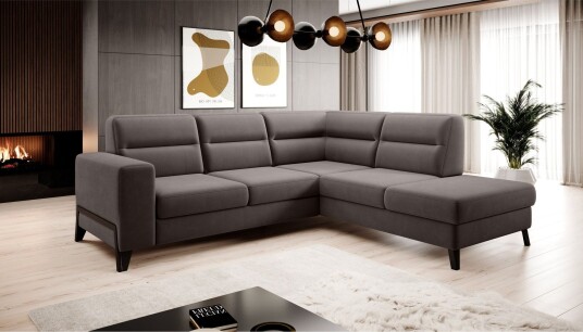 Anglika Sofa m. Sjeselong 4 seters   Beige