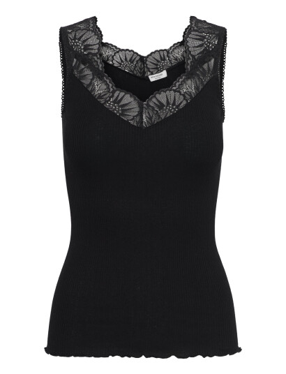 Rosemunde Rwbeatha Silk Sl Lace Top   Black   S