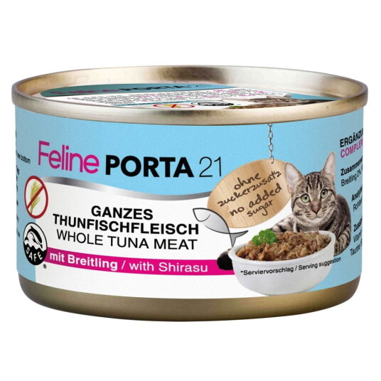 Feline Porta 21 Tunfisk & Shirasu Våtfôr til Voksen Katt (90 g)
