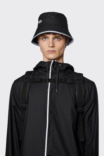 Rains Bucket Hat str L Reflectiv black Rains Bucket Hat str L Reflectiv black