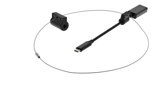 Deltaco HDMI Pigtail Adapter Ring C - Svart