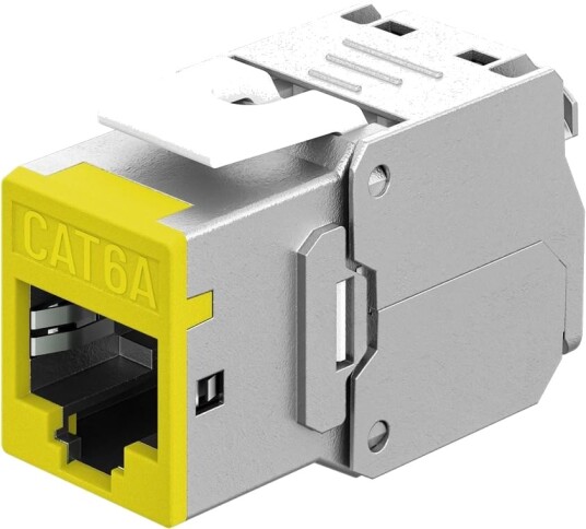 Goobay Keystone Modul Rj45 Cat 6A Stp Slim Gul 77950
