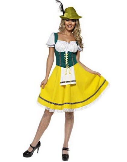 Smiffys Oktoberfest Dame Karnevalsdrakt Small