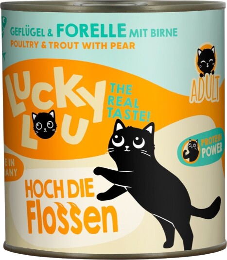 Lucky Lou Våtfôr Adult Fjærkre Og Ørret 6 X 800 G