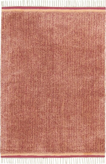 Ryetepper Celina Natural Cotton Shaggy rød Størrelse: 80 x 150 cm