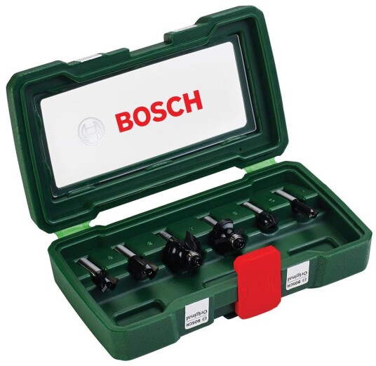 Bosch 6-Delt TC Fresborsett med 8 mm Tange for Tre og Stål