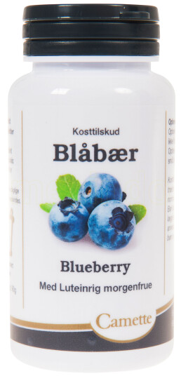 Camette Blåbær m. luteinrig morgenfrue 120 Tabletter Camette Blåbær m. luteinrig morgenfrue 120 Tabletter