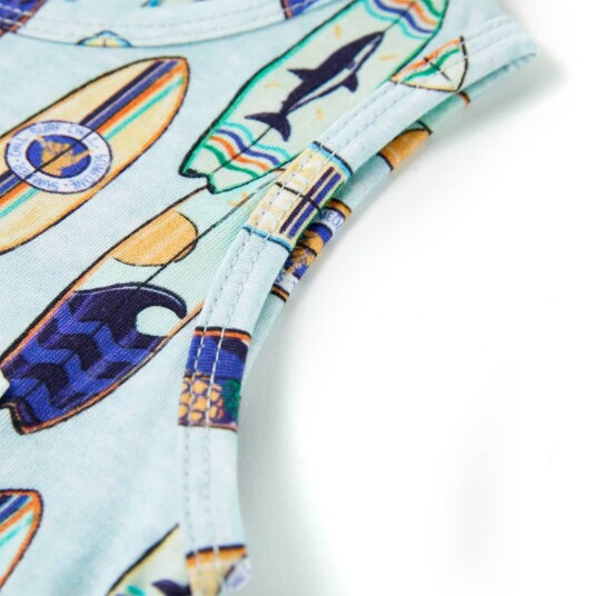 vidaXL Singlet for barn myk blå melert 116