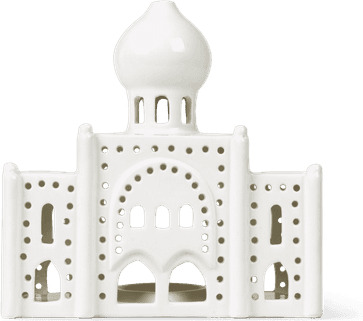 Kähler Urbania Nimb Lysestake Keramikk Hvit 17 cm