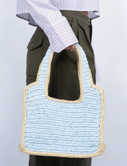 SUI AVA Waffle Cloud Bag   Blue   ONE SIZE