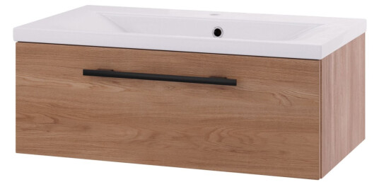 Linn Bad Ingrid D45 Servantskap med 1 Skuff Eik / 80cm Linn Bad Ingrid D45 Servantskap med 1 Skuff Eik / 80cm