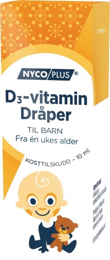 Nycoplus D-vitamin Dråper, 10 ml Nycoplus D-vitamin Dråper, 10 ml