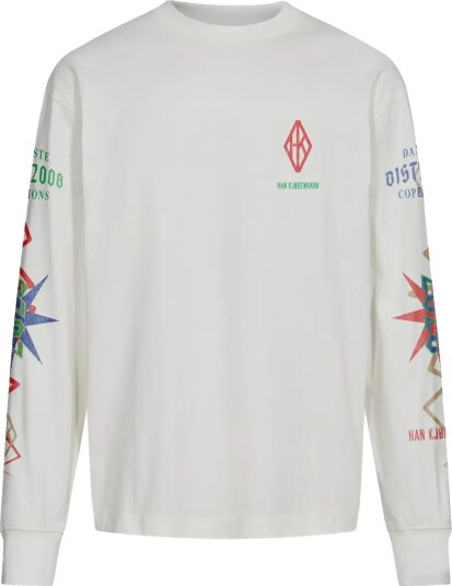 HAN Kjøbenhavn Graphic Oversized Tee Ls White XXL HAN Kjøbenhavn Graphic Oversized Tee Ls White XXL