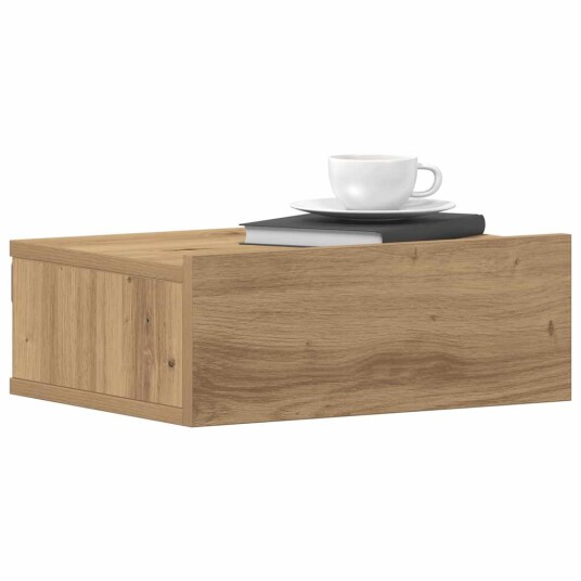  Flytende nattbord artisan eik 40x32x15 cm konstruert tre 8721158719270